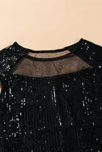 Load image into Gallery viewer, Mesh Panel Tassel Sequins Bodycon Dress