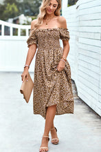 Load image into Gallery viewer, Floral Ruffled Square Neck Dress with Pockets