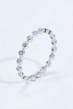 Load image into Gallery viewer, 925 Sterling Silver Zircon and Natural Moonstone Ring