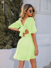 Load image into Gallery viewer, Square Neck Ruffle Hem Dress