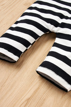 Load image into Gallery viewer, Baby Girl GOOD VIBES Bodysuit and Striped Overalls Set