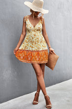 Load image into Gallery viewer, Bohemian Tie Shoulder Surplice Dress