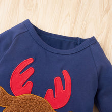 Load image into Gallery viewer, Baby Reindeer Applique Jumpsuit