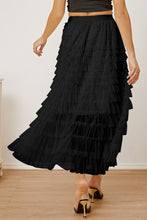 Load image into Gallery viewer, Ruched High Waist Tiered Skirt
