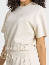 Load image into Gallery viewer, Drawstring Hem Short Sleeve Sports T-Shirt