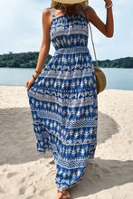 Load image into Gallery viewer, Bohemian Frill Trim Low-Back Maxi Dress