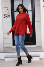 Load image into Gallery viewer, Round Neck Slit Sweater