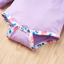 Load image into Gallery viewer, Baby Girl Bodysuit and Floral Paperbag Pants Set with Bow