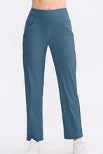 Load image into Gallery viewer, Elastic High Waist Sports Straight Leg Pants