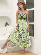 Load image into Gallery viewer, Backless Printed V-Neck Cami Dress
