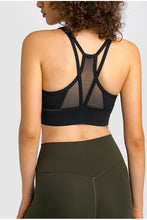 Load image into Gallery viewer, Mesh Panel Racerback Longline Sports Bra
