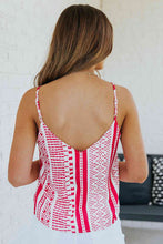 Load image into Gallery viewer, Printed Tie-Front V-Neck Cami