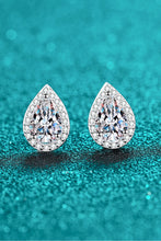 Load image into Gallery viewer, Moissanite Teardrop Stud Earrings