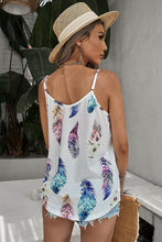 Load image into Gallery viewer, Printed V-Neck Adjustable Strap Cami Top