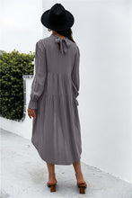 Load image into Gallery viewer, Solid Asymmetrical Patch Pleated Dress