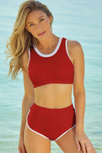 Load image into Gallery viewer, Contrast Trim Two-Piece Swimsuit