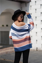 Load image into Gallery viewer, Striped Boat Neck Sweater