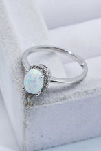 Load image into Gallery viewer, 925 Sterling Silver 4-Prong Opal Ring
