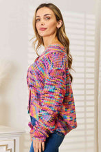 Load image into Gallery viewer, Woven Right V-Neck Long Sleeve Cardigan
