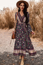 Load image into Gallery viewer, Bohemian Surplice Neck Slit Dress