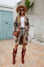 Load image into Gallery viewer, Printed Long Sleeve Cardigan with Pocket