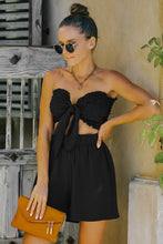 Load image into Gallery viewer, Smocked Frill Trim Tube Top and Shorts Set