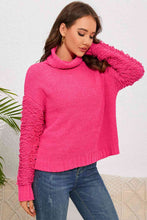 Load image into Gallery viewer, Turtle Neck Sleeve Detail Sweater