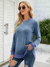 Load image into Gallery viewer, Round Neck Long Sleeve Blouse