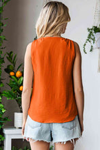 Load image into Gallery viewer, Knot Detail V-Neck Tank