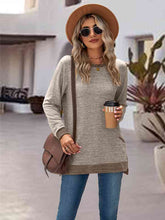Load image into Gallery viewer, Round Neck Long Sleeve Blouse
