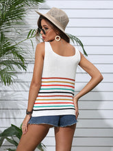 Load image into Gallery viewer, Striped V-Neck Knit Tank