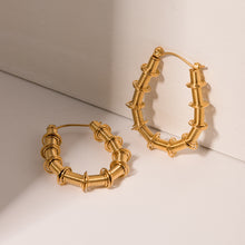 Load image into Gallery viewer, Gold-Plated Stainless Steel Hoop Earrings