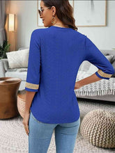 Load image into Gallery viewer, V-Neck Eyelet Blouse