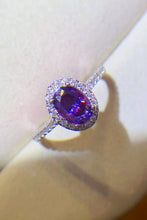 Load image into Gallery viewer, 925 Sterling Silver 1 Carat Purple Moissanite Ring