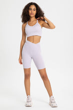 Load image into Gallery viewer, Crisscross Back V-Neck Sports Bra