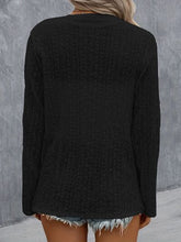 Load image into Gallery viewer, Eyelet Roll-Tab Sleeve Cardigan