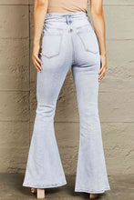 Load image into Gallery viewer, BAYEAS High Waisted Button Fly Flare Jeans