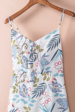 Load image into Gallery viewer, Floral Spaghetti Strap Tiered Midi Dress