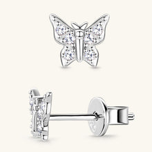 Load image into Gallery viewer, Moissanite 925 Sterling Silver Butterfly Stud Earrings