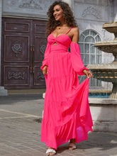 Load image into Gallery viewer, Spaghetti Strap Tiered Zip-Back Dress