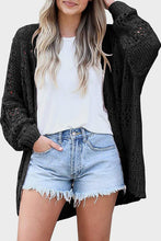 Load image into Gallery viewer, Openwork Open Front Long Sleeve Cardigan
