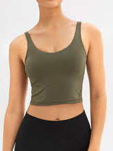 Load image into Gallery viewer, Scoop Neck Wide Strap Active Tank