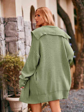 Load image into Gallery viewer, Dropped Shoulder Long Sleeve Cardigan