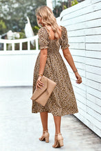 Load image into Gallery viewer, Floral Ruffled Square Neck Dress with Pockets