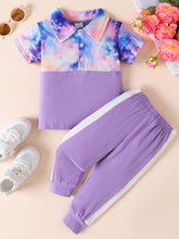 Load image into Gallery viewer, Short Sleeve Polo Shirt and Joggers Set