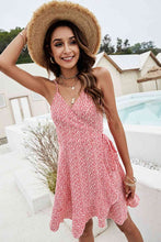Load image into Gallery viewer, Ditsy Floral Spaghetti Strap Tied Dress