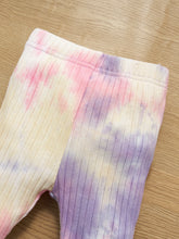 Load image into Gallery viewer, Baby Girl Tie-Dye Ribbed Bell Sleeve Top and Bell Bottoms Set