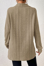 Load image into Gallery viewer, Slit Johnny Collar Long Sleeve Sweater