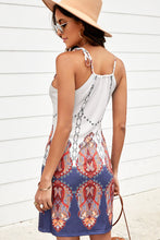 Load image into Gallery viewer, Printed Tie-Shoulder Cutout Dress