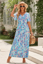 Load image into Gallery viewer, Multicolored V-Neck Maxi Dress